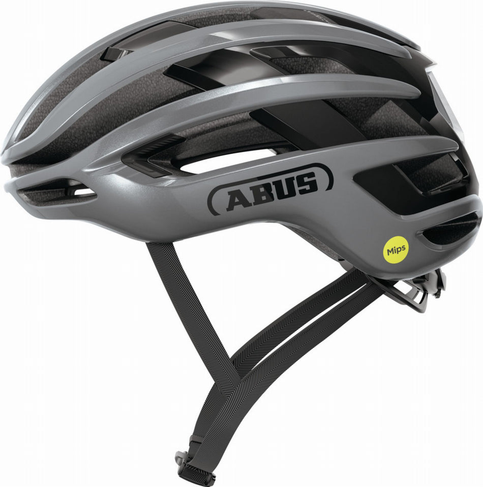 Abus AirBreaker 2.0 Mips Rennrad-Helm graphite silver