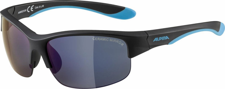 Alpina Flexxy Youth HR Kinder & Jugend Brille black-blue matt/ceramic mirror blue