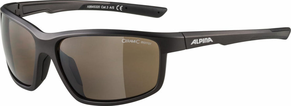 Alpina Defey Sportbrille tin matt-black/ceramic mirror brown