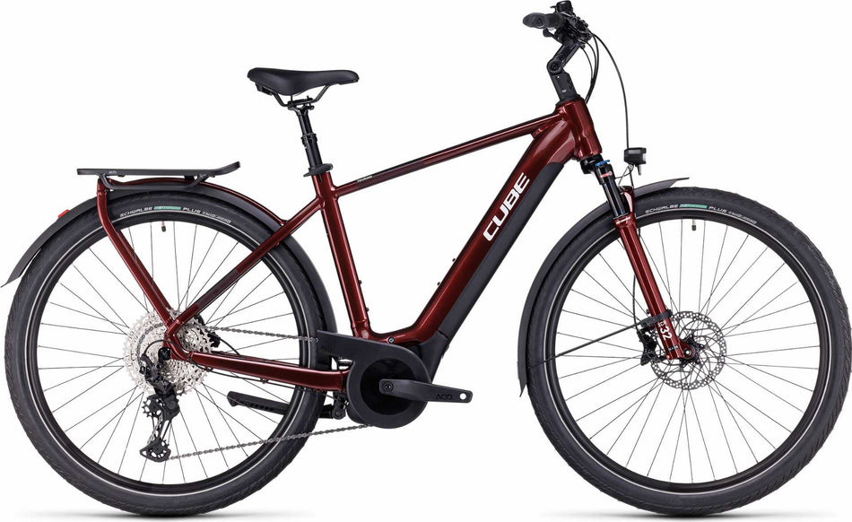 Cube Touring Hybrid EXC 500 Wh E-Bike Diamant 28" red´n´white