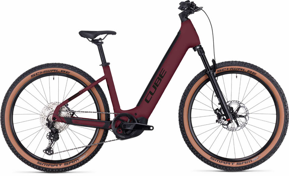 Cube Reaction Hybrid SLX 750 Wh E-Bike Easy Entry 27,5" rubyred´n´black