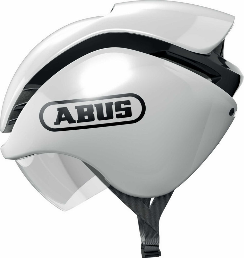 Abus GameChanger TRI Rennrad-Helm shiny white