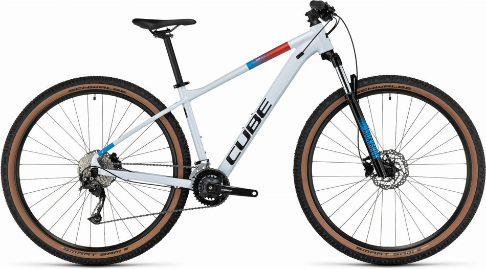 Cube Aim SLX MTB-Hardtail Diamant white´n´blue´n´red