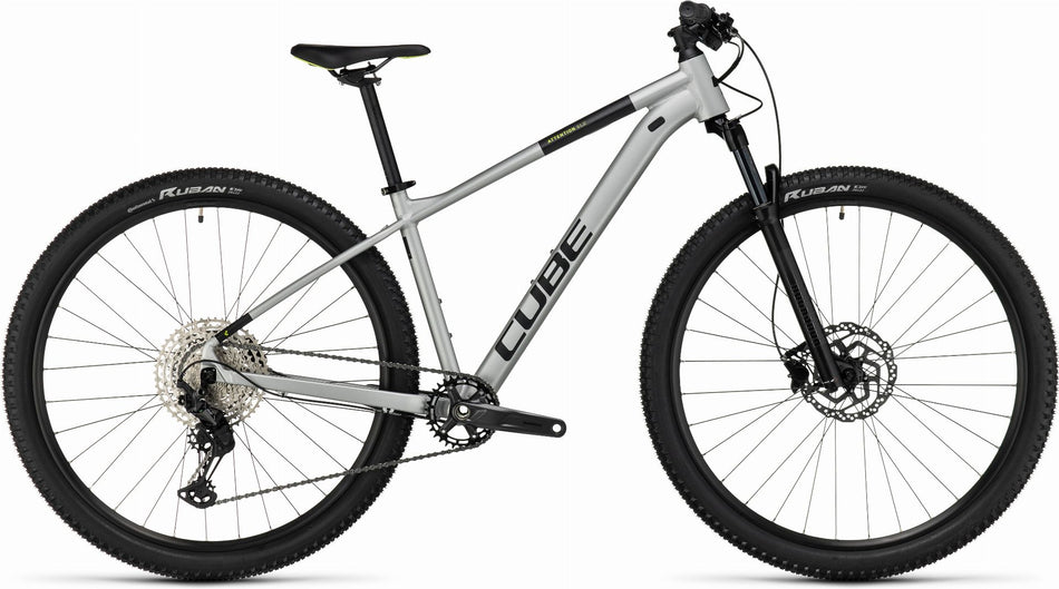 Cube Attention SLX MTB-Hardtail Diamant silvergrey´n´lime