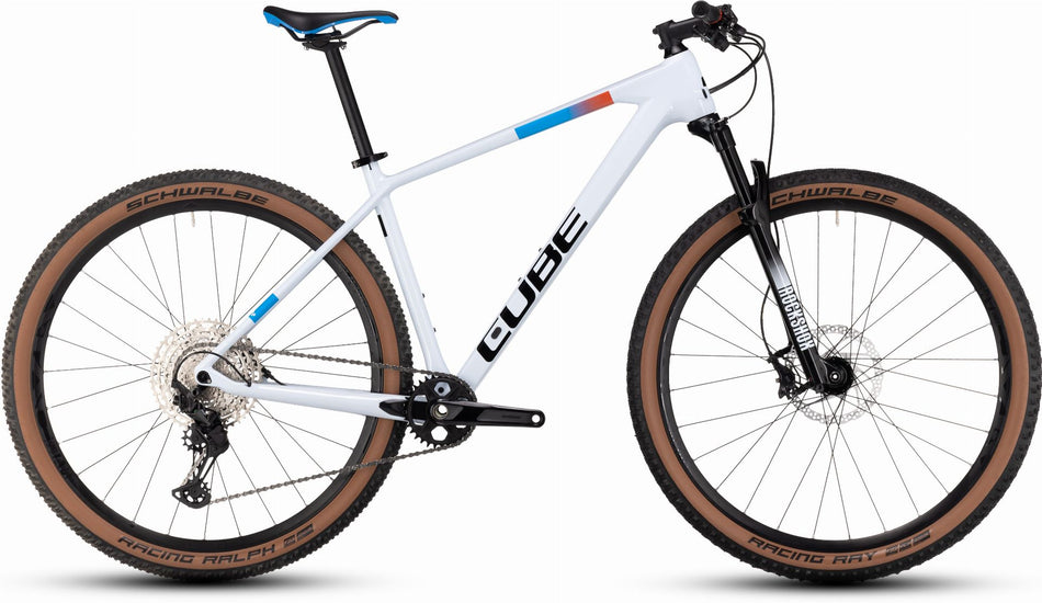 Cube Reaction C:62 Pro MTB-Hardtail Diamant 29" white´n´blue´n´red