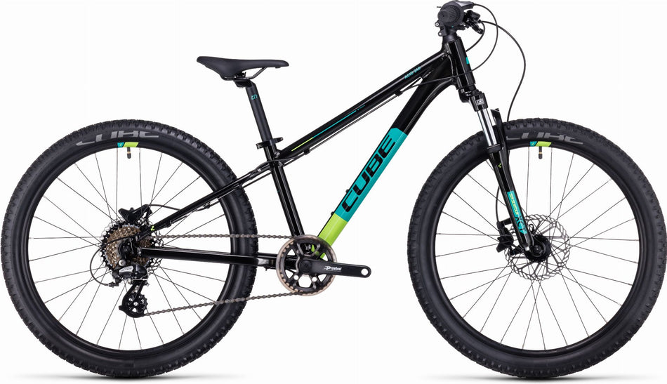 Cube Acid 240 Disc Kinderrad Diamant 24" black´n´green