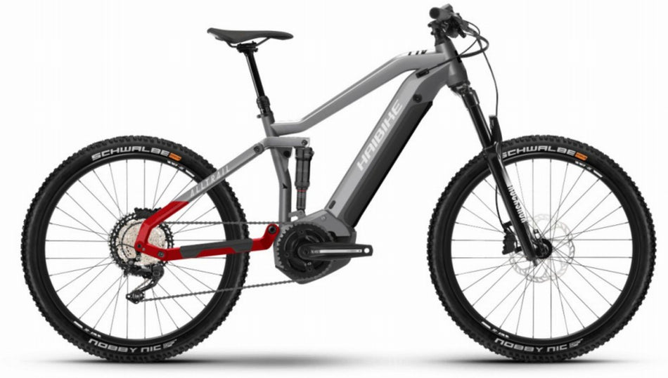 Haibike AllTrail 5 630 Wh E-Bike Fully 27,5" gloss grey red black