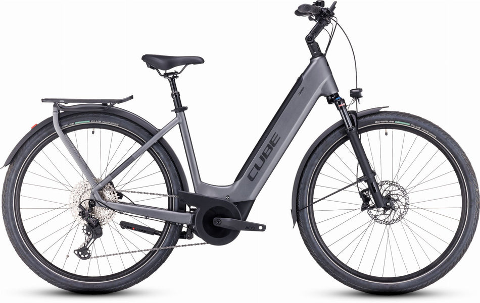 Cube Touring Hybrid EXC 625 Wh E-Bike Easy Entry 28" grey´n´metal