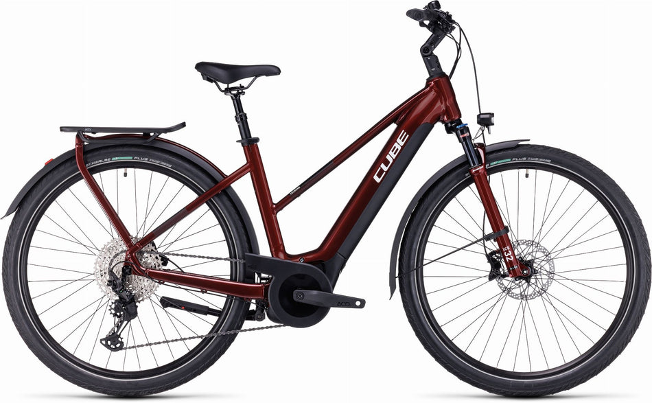 Cube Touring Hybrid EXC 625 Wh E-Bike Trapeze 28" red´n´white