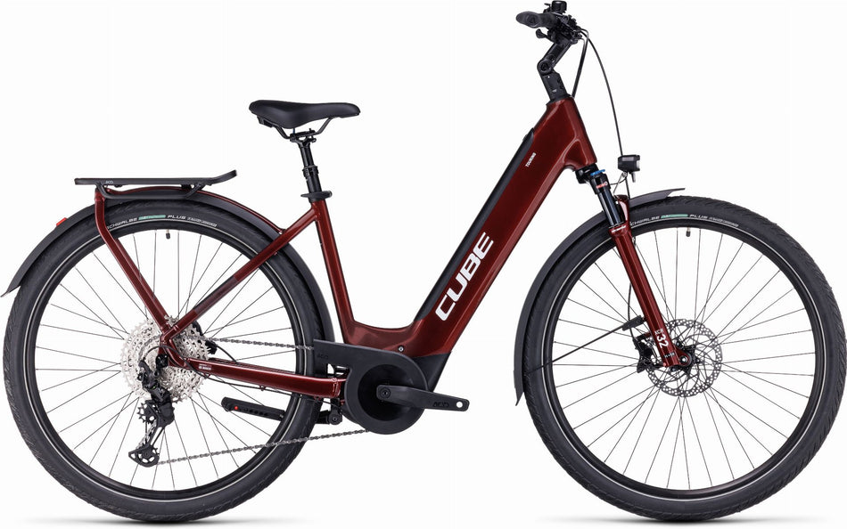 Cube Touring Hybrid EXC 625 Wh E-Bike Easy Entry 28" red´n´white