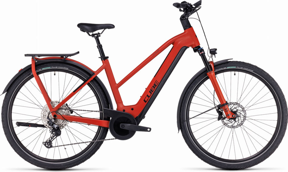 Cube Kathmandu Hybrid EXC 750 Wh E-Bike Trapeze 28" red´n´black