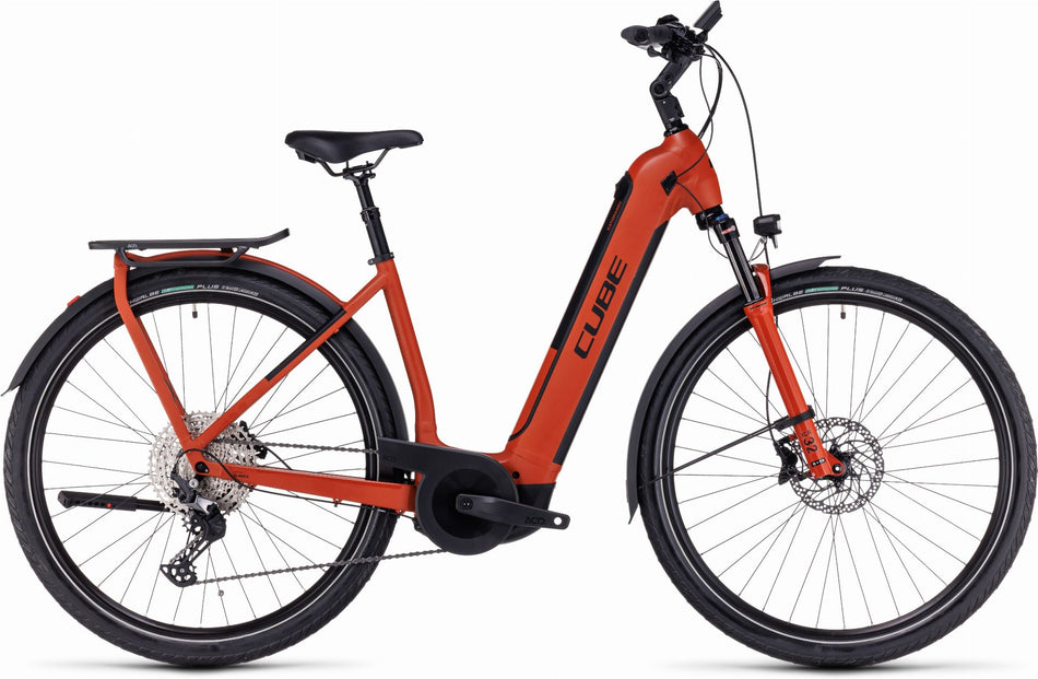 Cube Kathmandu Hybrid EXC 750 Wh E-Bike Easy Entry 28" red´n´black