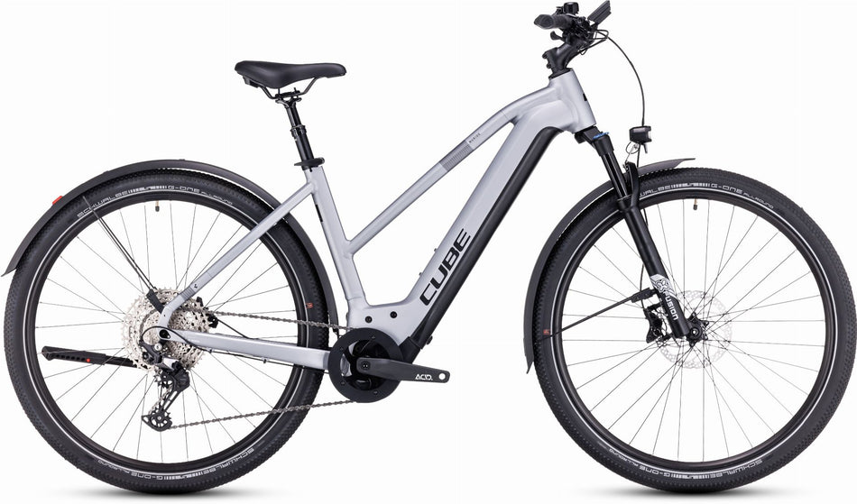 Cube Nuride Hybrid EXC 750 Wh Allroad E-Bike Trapeze 28" polarsilver´n´black