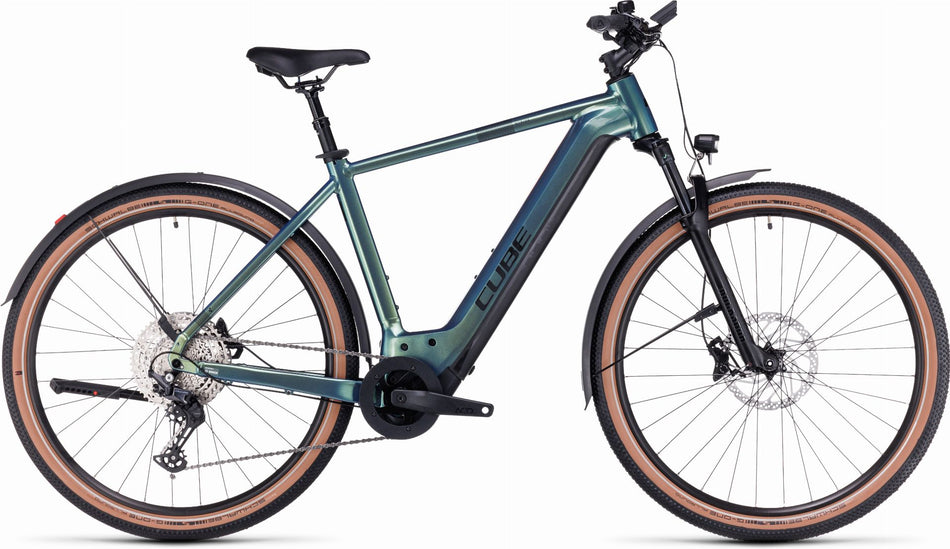Cube Nuride Hybrid SLX 750 Wh Allroad E-Bike Diamant 28" verde´n´black