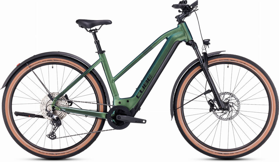 Cube Nuride Hybrid SLX 750 Wh Allroad E-Bike Trapeze 28" verde´n´black
