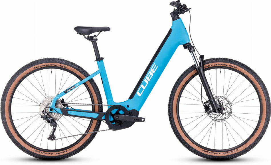 Cube Reaction Hybrid One 750 Wh E-Bike Hardtail Easy Entry 27,5" skyblue´n´white