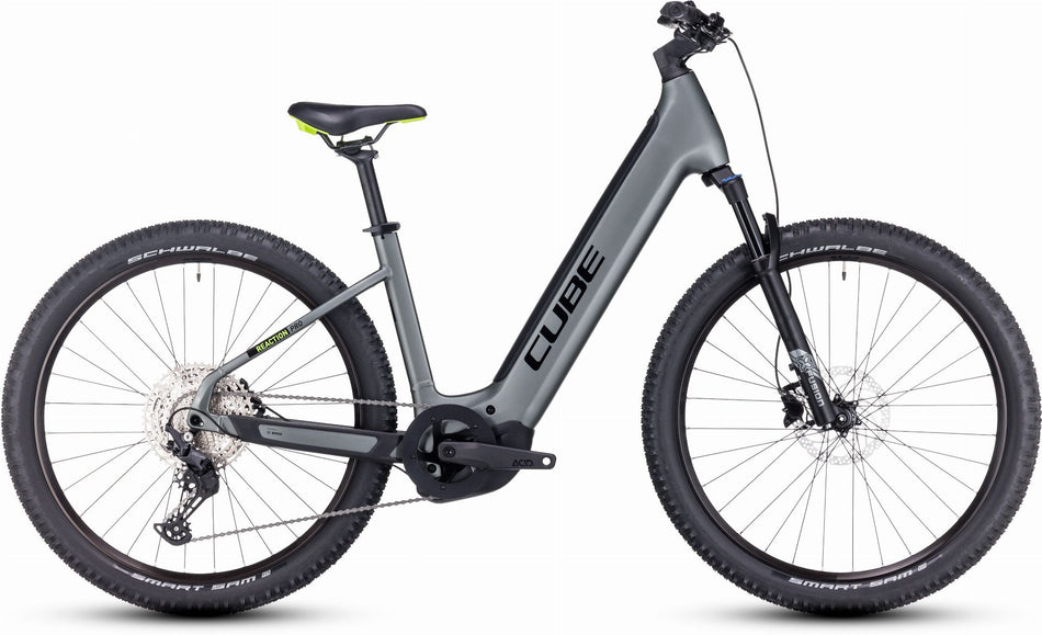 Cube Reaction Hybrid Pro 500 Wh E-Bike Hardtail Easy Entry 27,5" flashgrey´n´green