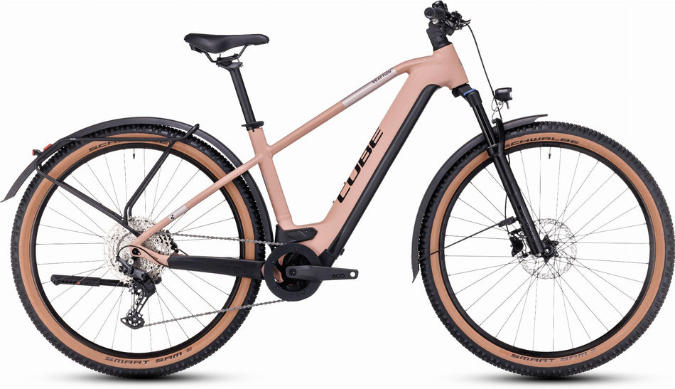 Cube Reaction Hybrid Pro 500 Wh Allroad E-Bike Hardtail Diamant blushrose´n´silver