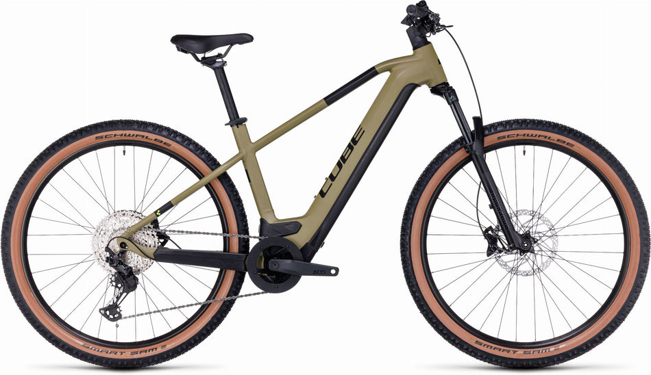 Cube Reaction Hybrid Race 625 Wh E-Bike Hardtail Diamant olive´n´green