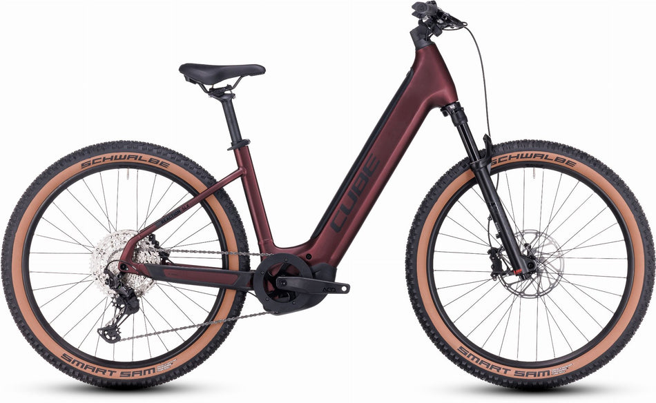 Cube Reaction Hybrid SLX 750 Wh E-Bike Hardtail Easy Entry 27,5" rubyred´n´black
