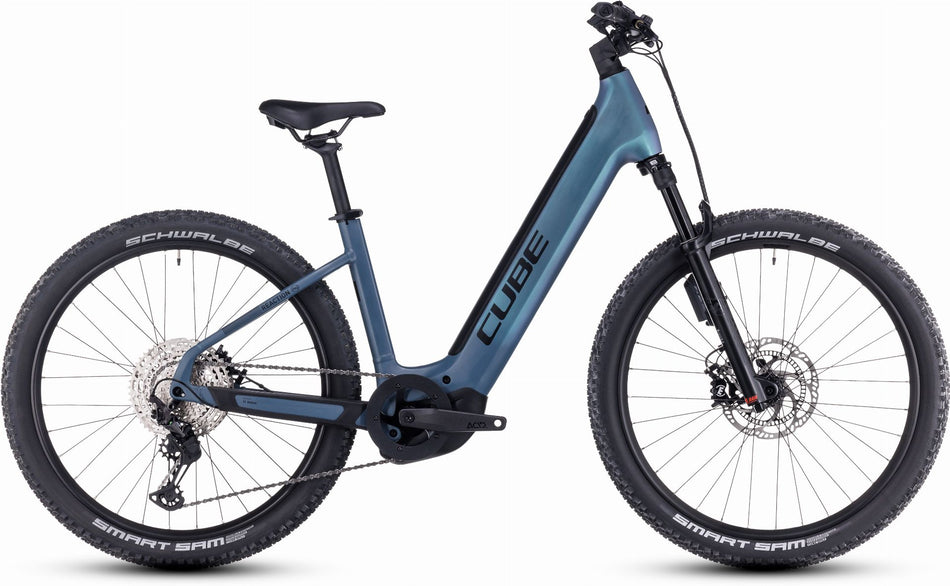 Cube Reaction Hybrid ABS 750 Wh E-Bike Hardtail Easy Entry 27,5" smaragdgrey´n´blue