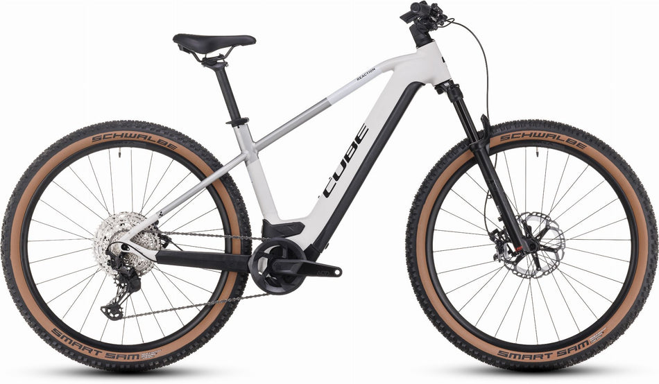 Cube Reaction Hybrid SLT 750 Wh E-Bike Hardtail Diamant silver´n´cream