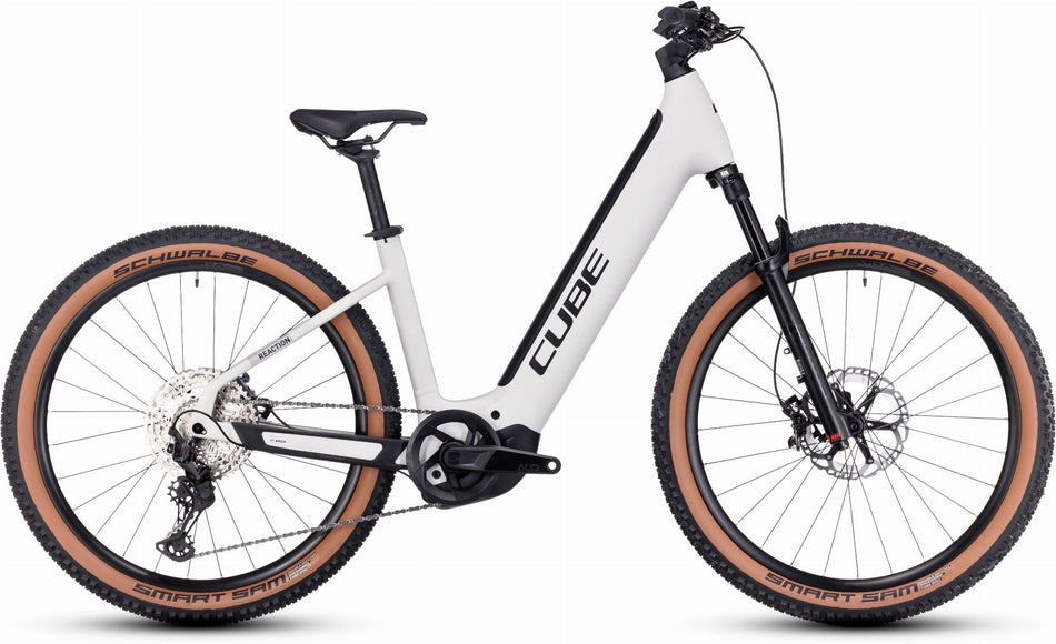 Cube Reaction Hybrid SLT 750 Wh E-Bike Hardtail Easy Entry 27,5" silver´n´cream