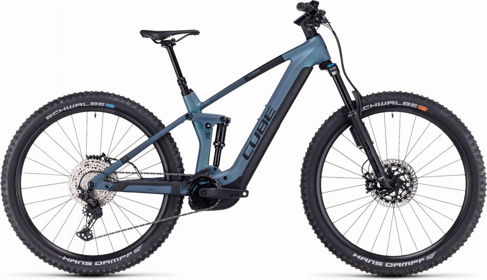 Cube Stereo Hybrid 140 HPC ABS 750 Wh E-Bike Fully smaragdgrey´n´blue