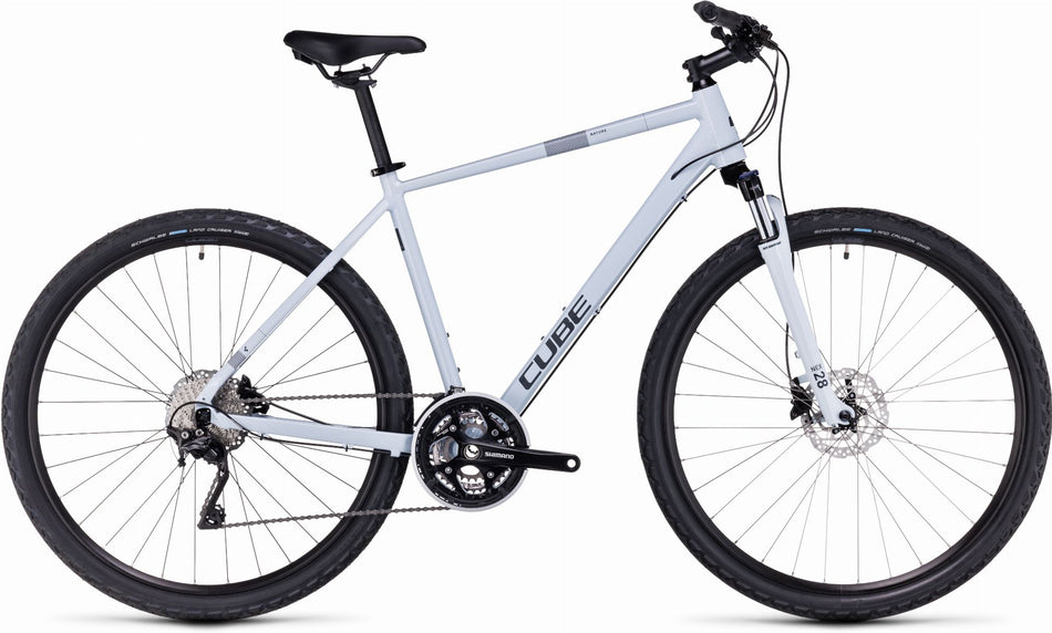 Cube Nature Pro Crossrad Diamant 28" frostwhite´n´grey