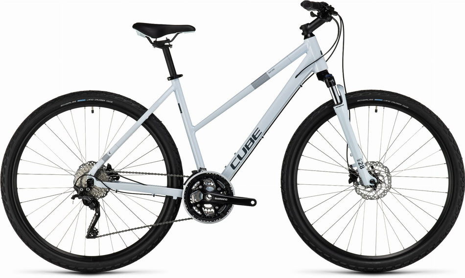 Cube Nature Pro Crossrad Trapeze 28" frostwhite´n´grey