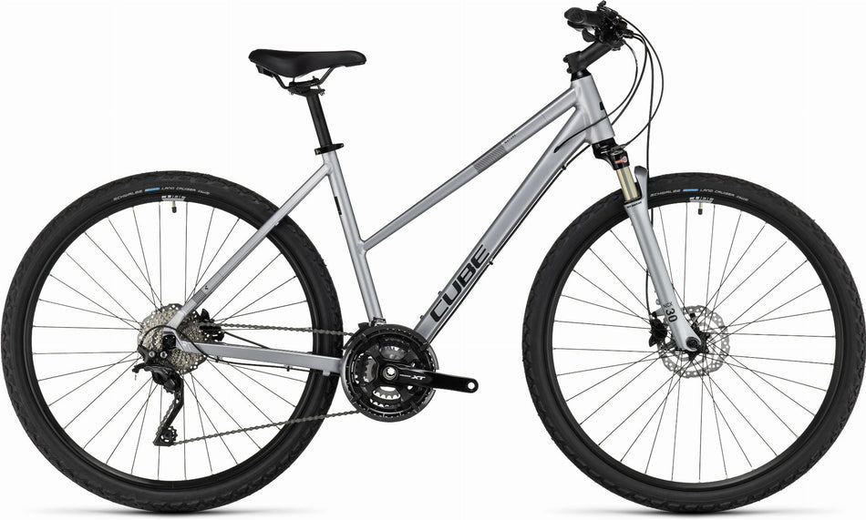 Cube Nature EXC Crossrad Trapeze 28" polarsilver´n´black