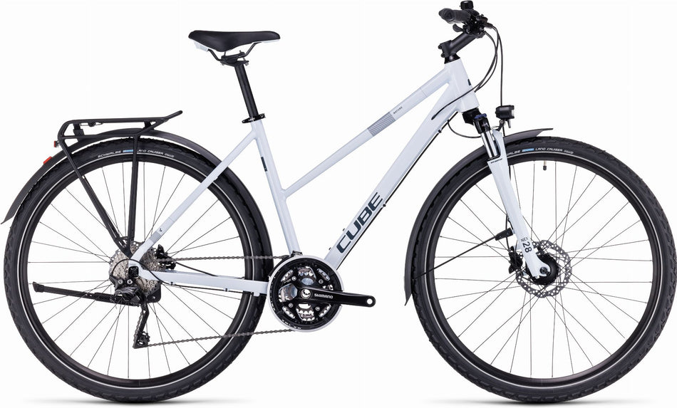 Cube Nature Pro Allroad Trekkingrad Trapeze 28" frostwhite´n´grey
