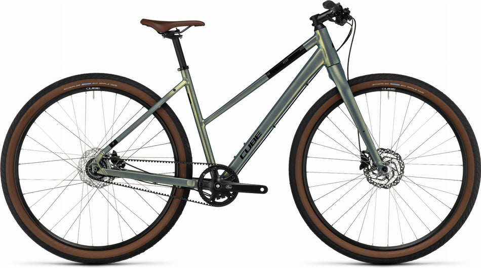 Cube Hyde Pro Cityrad Trapeze 28" metalgreen´n´black