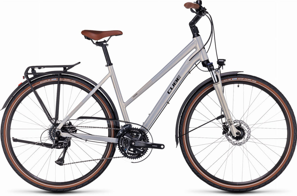 Cube Touring Pro Trekkingrad Trapeze 28" pearlysilver´n´black