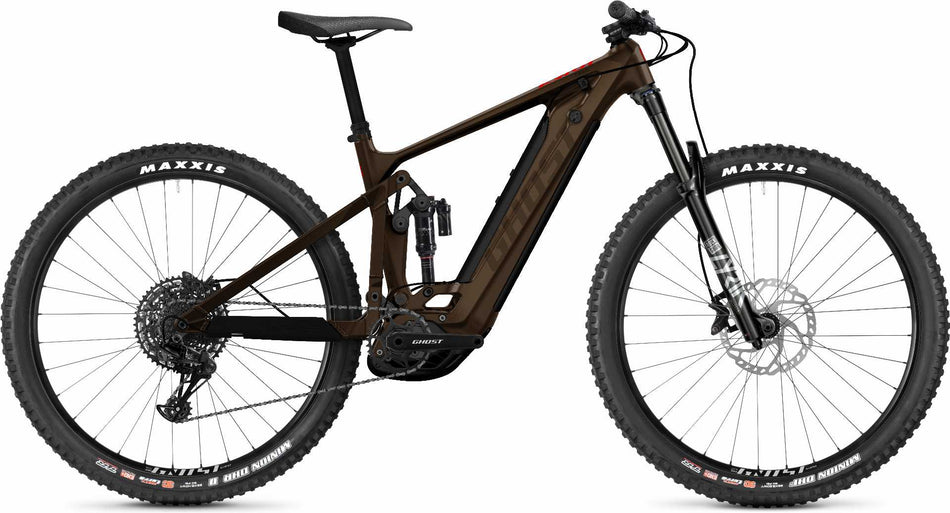 Ghost E-Riot Trail CF Advanced 625 Wh E-Bike 27,5" chocolate/riot red S