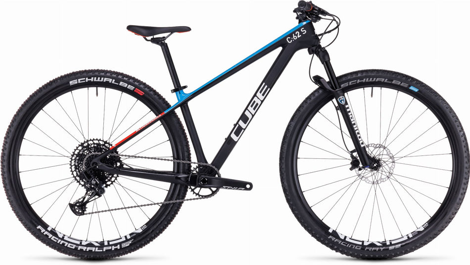 Cube Elite C:62 SLX Rookie MTB-Hardtail Diamant carbon´n´blue´n´red