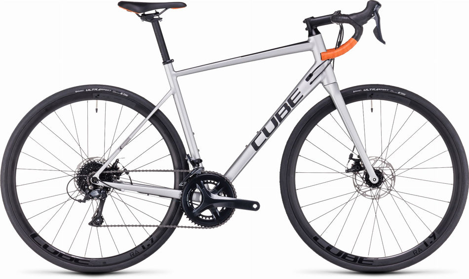Cube Attain Pro Rennrad Diamant 28" silver´n´orange