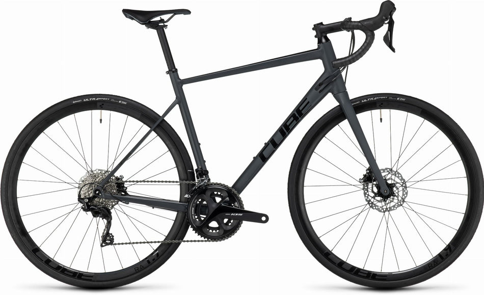 Cube Attain SLX Rennrad Diamant 28" grey´n´black