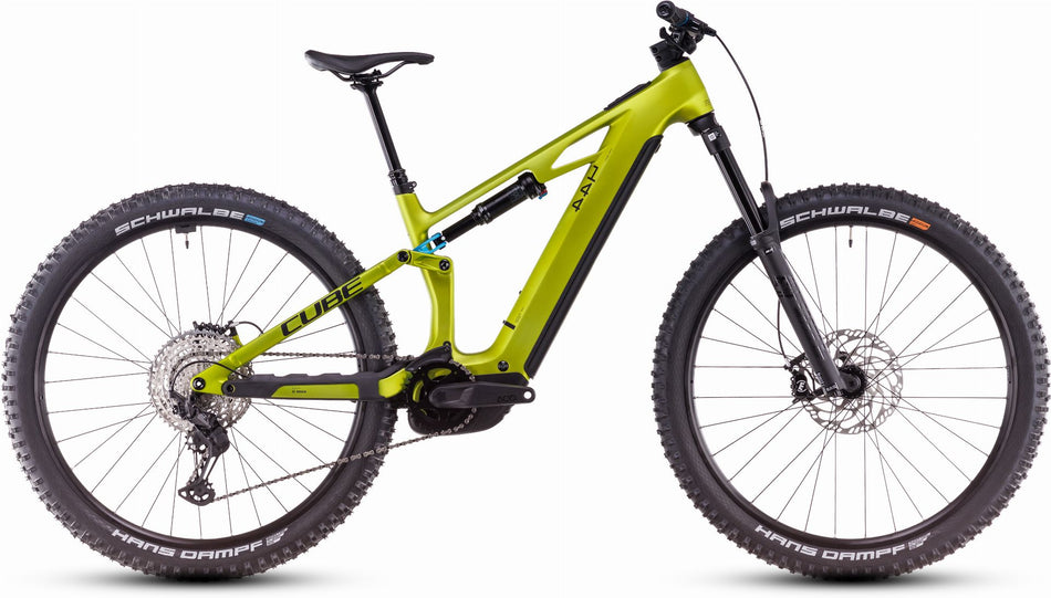 Cube Stereo Hybrid One44 HPC Race 800 Wh E-Bike Fully flashlime´n´blue