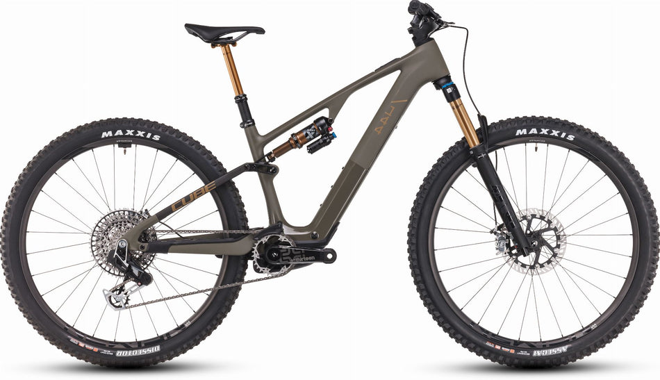 Cube AMS Hybrid One44 C:68X Super TM 400 Wh E-Bike Fully 29" dustyolive´n´gold