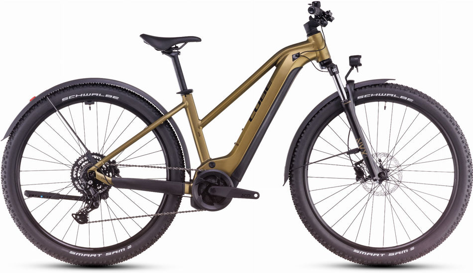 Cube Reaction Hybrid Performance 625 Wh Allroad E-Bike Hardtail Trapeze goldenlime´n´black