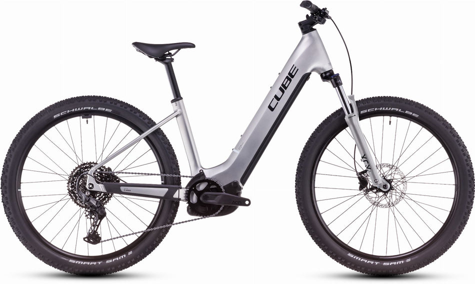 Cube Reaction Hybrid One 600 Wh E-Bike Hardtail Easy Entry 27,5" silver´n´black
