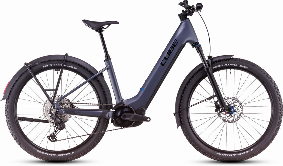 Cube Reaction Hybrid Pro Allroad 600 Wh E-Bike Hardtail Easy Entry 27,5" metallicgrey´n´black