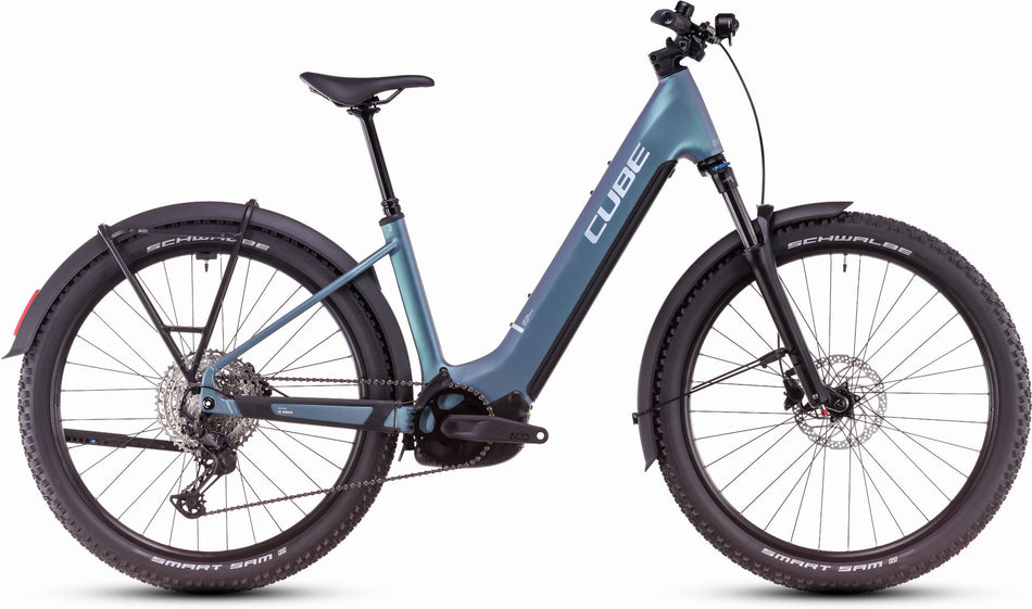 Cube Reaction Hybrid Pro Allroad 600 Wh E-Bike Hardtail Easy Entry 27,5" smaragdgrey´n´prism
