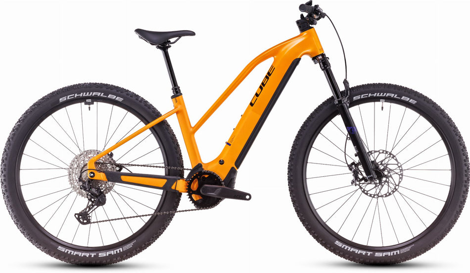 Cube Reaction Hybrid SLX 800 Wh E-Bike Hardtail Trapeze spectraorange´n´violet