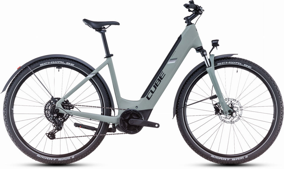Cube Nuride Hybrid Performance 625 Wh Allroad E-Bike Easy Entry 28" swampgrey´n´black