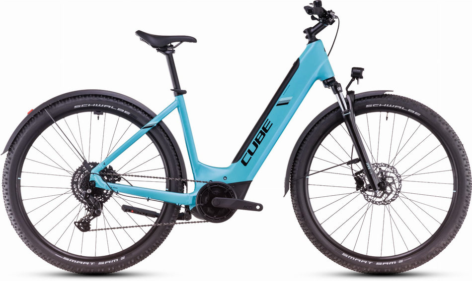 Cube Nuride Hybrid Performance 625 Wh Allroad E-Bike Easy Entry 28" swimmingpool´n´black