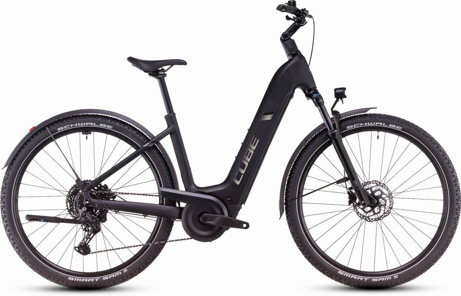 Cube Nuride Hybrid Pro Allroad 600 Wh E-Bike Easy Entry 28" black´n´bronze