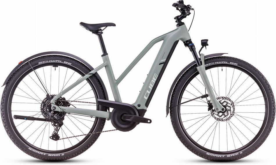 Cube Nuride Hybrid Pro Allroad 800 Wh E-Bike Trapeze 28" pistachio´n´stonegrey