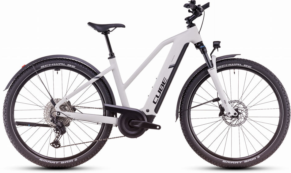 Cube Nuride Hybrid EXC Allroad 800 Wh E-Bike Trapeze 28" cotton´n´silver